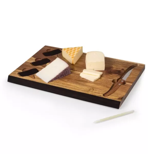 TOSCANA Delio Acacia Wood Cheese Board with Tools