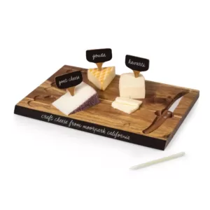 TOSCANA Delio Acacia Wood Cheese Board with Tools