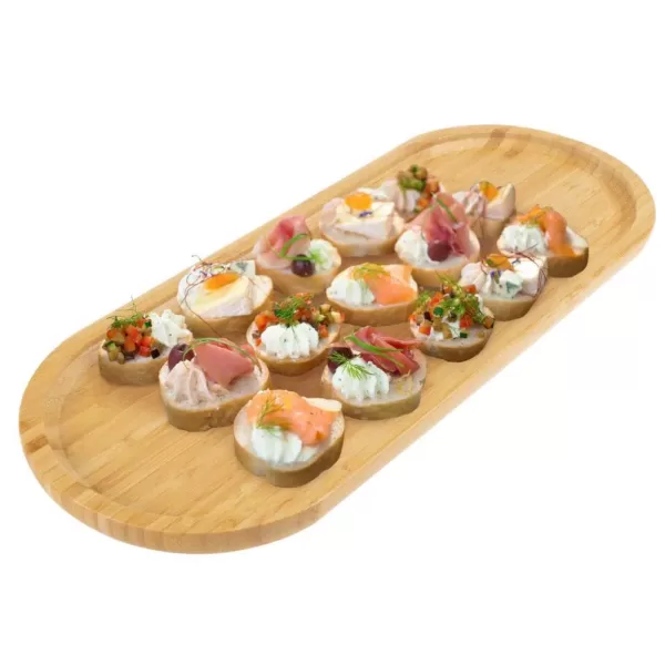 Classic Cuisine Bamboo Oval Serving Tray