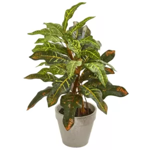 Nearly Natural 2 ft. Croton Artificial Plant