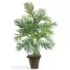 Nearly Natural 38 in. Faux Areca Palm Silk Plant with Wicker Basket