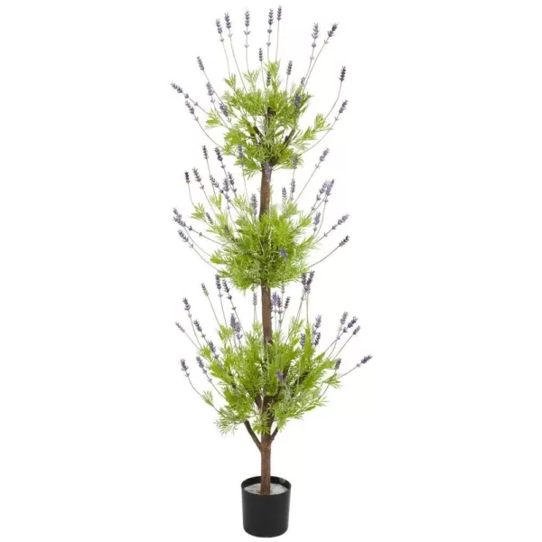 Nearly Natural 4ft. Green Lavender Topiary Artificial Tree