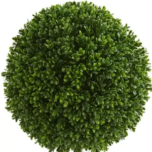Nearly Natural 2.5 ft. UV Resistant Indoor/Outdoor Boxwood Ball Artificial Topiary Tree