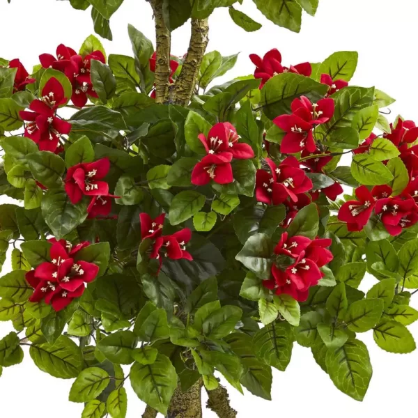 Nearly Natural 4 in. Double Bougainvillea Artificial Topiary Tree