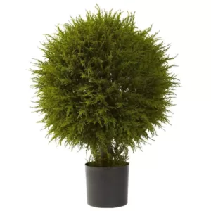 Nearly Natural 32 in. Cedar Ball Topiary