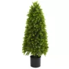 Nearly Natural 3 ft. Indoor/Outdoor Eucalyptus Topiary Artificial Tree