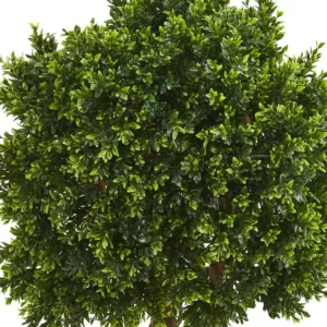 Nearly Natural Indoor/Outdoor 46 In. Boxwood Artificial Topiary Tree UV Resistant