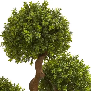 Nearly Natural 3.5 Ft. Four Ball Boxwood Artificial Topiary Tree