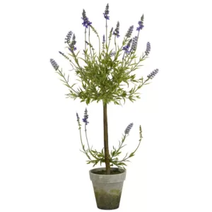 Nearly Natural 34 in. Lavender Topiary Artificial Tree
