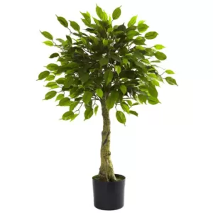 Nearly Natural 3 ft. UV Resistant Indoor/Outdoor Ficus Tree