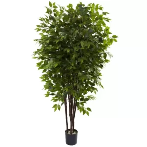 Nearly Natural 6.5 ft. Deluxe Ficus Tree