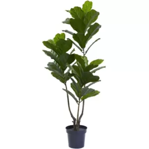 Nearly Natural 65 in. UV Resistant Indoor/Outdoor Fiddle Leaf Tree