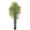 Nearly Natural Indoor and Outdoor 6 ft. Black Bamboo Tree UV Resistant