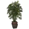 Nearly Natural Indoor 45 in. H Green Mini Bamboo Artificial Palm with Decorative Vase
