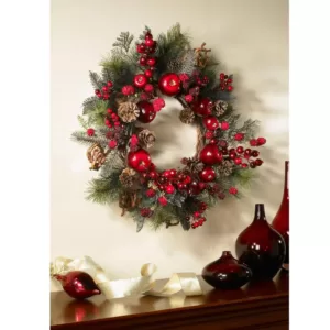 Nearly Natural 22in. Apple Berry Wreath