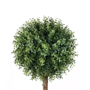 Northlight 55.5 in. Potted 2-Tone Artificial Boxwood Double Ball Topiary Tree