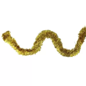 Northlight 50 ft. Unlit Traditional Shiny Gold Christmas Foil Tinsel Garland