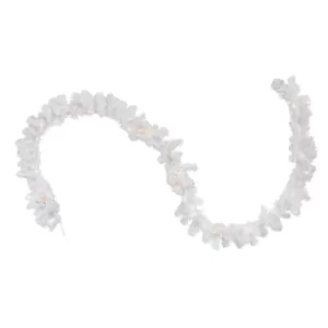 Northlight 9 ft. x 12 in. Pre-Lit Snow White Artificial Christmas Garland with Clear Lights