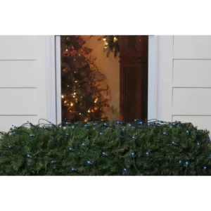 Northlight 4 ft. x 6 ft. Blue Mini Net Style Christmas Lights with Green Wire