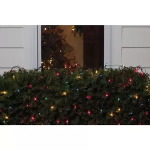 Northlight 4 ft. x 6 ft. Multi-Color Mini Net Style Christmas Lights with Green Wire
