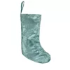 Northlight 17.5 in. Aqua Blue Polyester Paillette Sequins Hanging Christmas Stocking