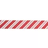 Northlight 2.5 in. x 16 yds. Iridescent Candy Cane Diagonal Stripe Wired Craft Ribbon
