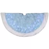 Northlight 48 in. LED Blue Iridescent Glittered Snowflakes Christmas Tree Skirt