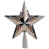 Northlight 8.5 in. Silver Star Cut-Out Design Christmas Tree Topper - Clear Lights