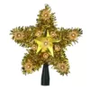 Northlight 7 in. Lighted Gold Tinsel Star Christmas Tree Topper with Clear Lights