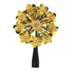 Northlight 5.5 in. Gold Tinsel Snowflake Starburst Christmas Tree Topper with Clear Lights