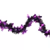 Northlight 50 ft. Black with Purple Bats Halloween Tinsel Garland Unlit