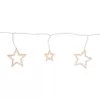Northlight 7 ft. 6-Light Clear Star Shaped Icicle Christmas Lights with White Wire
