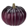 Northlight 9 in. H x 10.5 in. W Dark Purple Round Pumpkin Fall Harvest Table Top Decoration