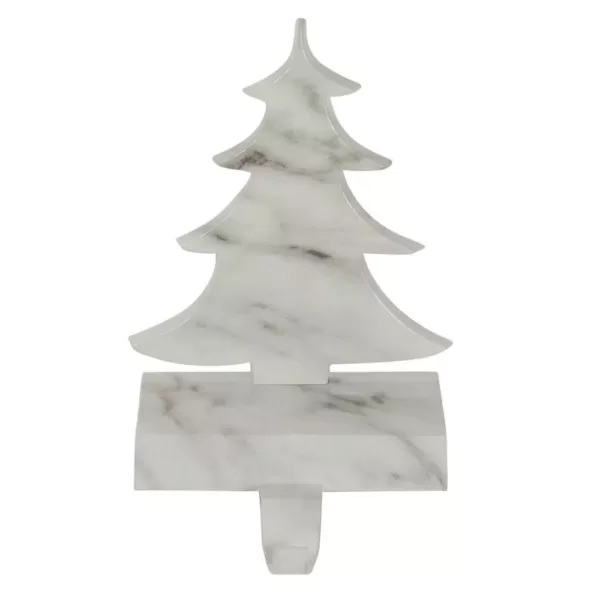 Northlight 8 in. Black and White Marbled Tree Christmas Stocking Holder