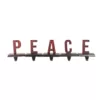 Northlight 6 in. Black and Red Buffalo Plaid Peace Christmas Stocking Holders (Set of 5)