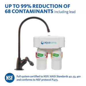 Aquasana 2-Stage Under Counter Water Filtration System with Oil Rubbed Bronze Faucet