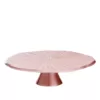 Old Dutch 12-1/2 in. D Rose Gold "Lily Pad" Cake Stand