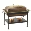 Old Dutch 8 qt. 23 in. x 13 in. x 19 in. Rectangular Antique Copper over Stainless Steel Chafing Dish