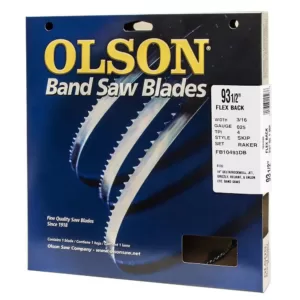 Olson Saw 93-1/2 in. L x 3/16 in. W with 4 TPI High Carbon Steel with Hardened Edges Band Saw Blade