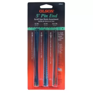 Olson Saw 5 in. L Pin End Scroll Saw Blade Assortment with 6 each FR42401, SC41101 and SC441201
