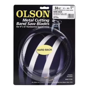 Olson Saw 1/2 in. x 64-1/2 in. L 18 TPI High Carbon Steel Band Saw Blade with Hardened Edges and Hard Back