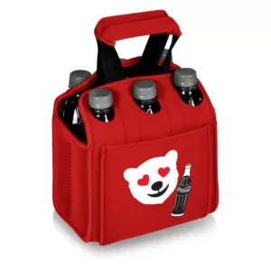ONIVA 2.25 Qt. 6-Can Coca-Cola Beverage Carrier Cooler in Red-Emoji Design (6-Pack)