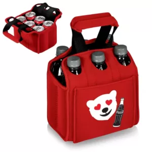 ONIVA 2.25 Qt. 6-Can Coca-Cola Beverage Carrier Cooler in Red-Emoji Design (6-Pack)