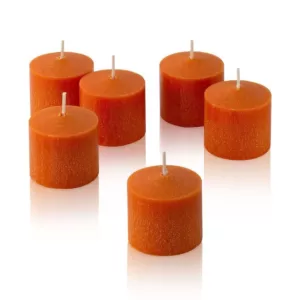 Light In The Dark 10 Hour Orange Unscented Votive Candles (Set of 12)