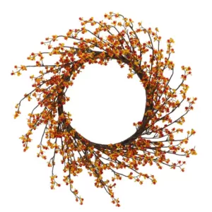 Nearly Natural 24 in. Sweet Bitter Wreath
