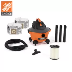 RIDGID 6 Gallon 3.5-Peak HP NXT Wet/Dry Shop Vacuum with Filter, Dust Bags, Hose and Accessories