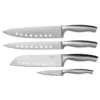 Ozeri 5-Piece Stainless Steel Knife and Sharpener Set, with Japanese Stainless Steel Slotted Blades