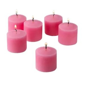 Light In The Dark 10 Hour Pink Rose Garden Scented Votive Candle (Set of 72)