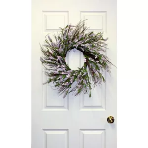 Worth Imports 22 in. Lavender Wreath on Twig Base in Pink