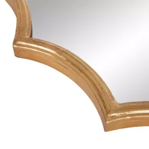 Pinnacle Medium Irregular Gold Hooks Art Deco Mirror (35.75 in. H x 26.25 in. W)